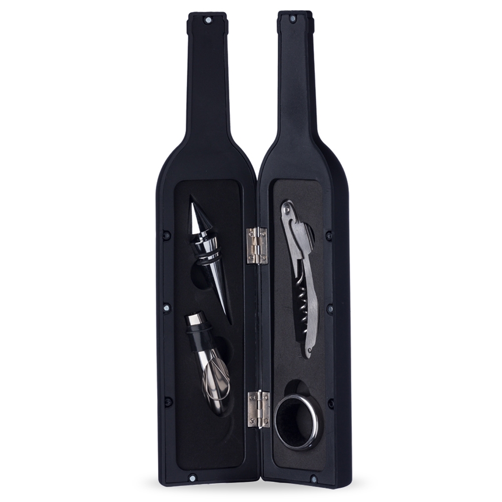 Kit Vinho Garrafa pecas PRETO