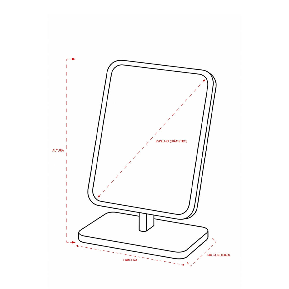 Espelho de Mesa MDF 27353d4