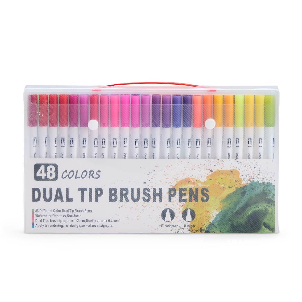 Kit Canetinhas Ponta Dupla Com Cores