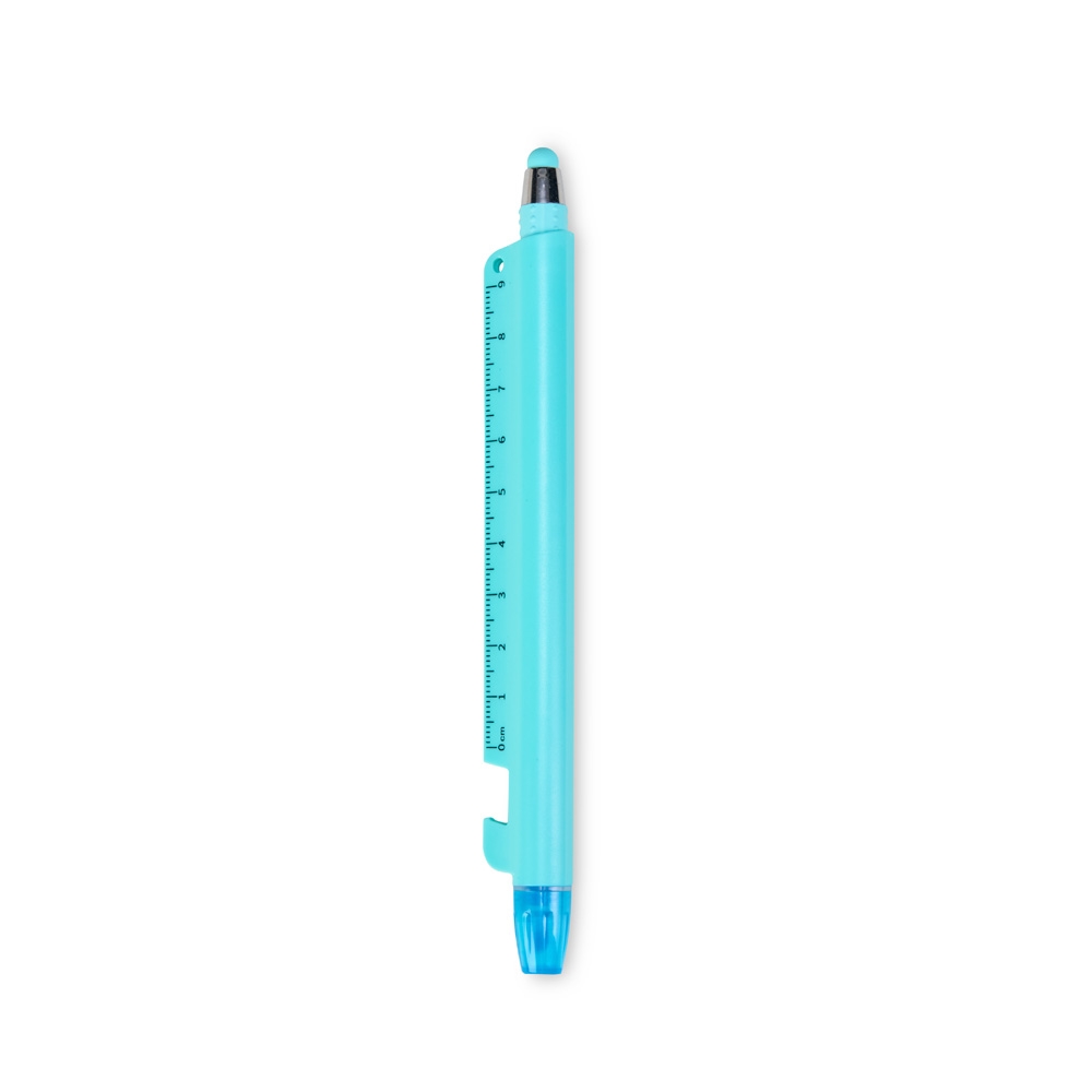 Caneta Marca Texto Multifuncoes AZUL