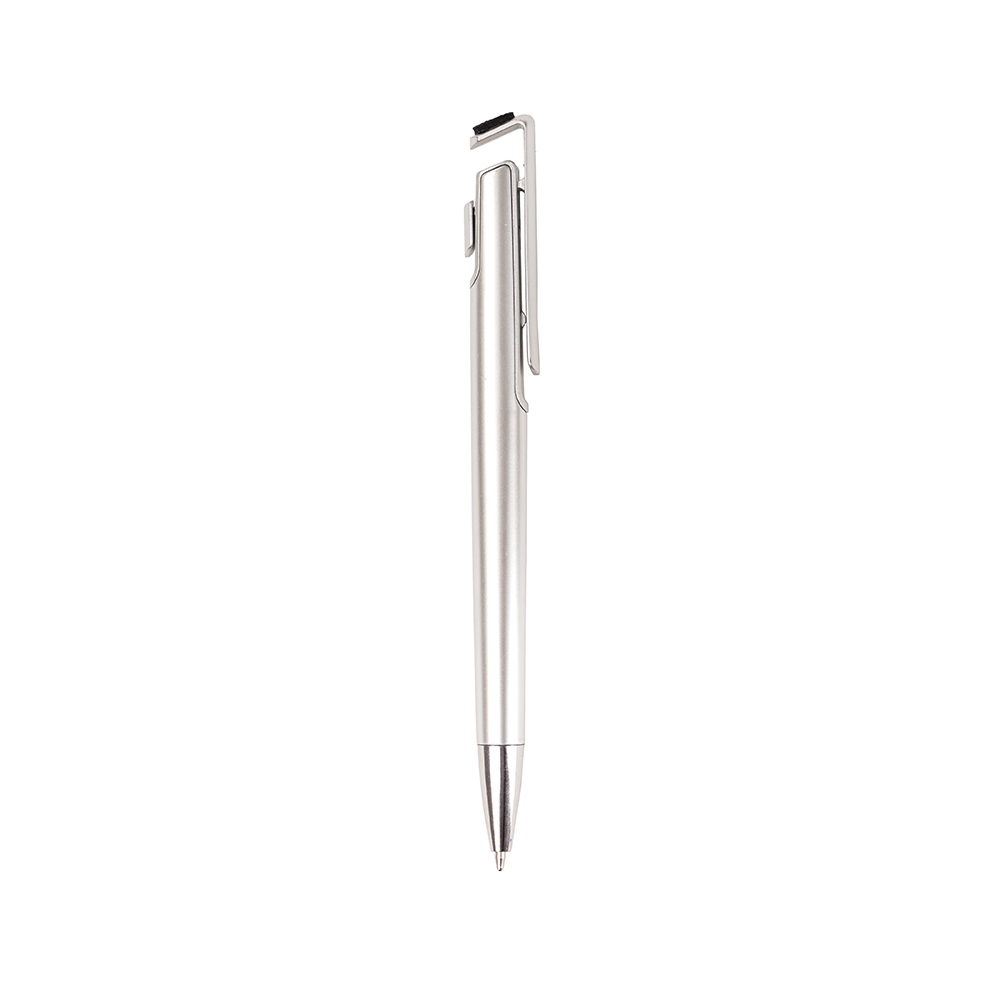 Caneta Plastica com Suporte para Celular BRANCO