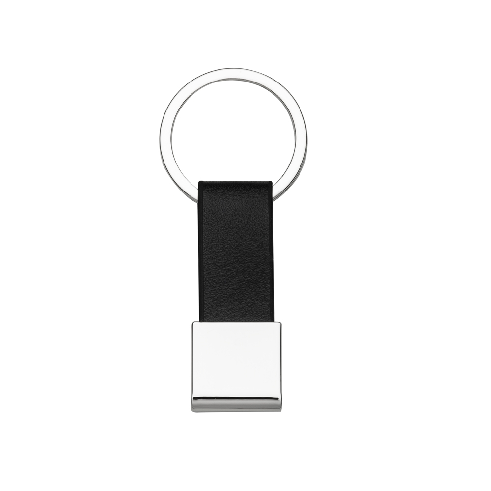 Chaveiro Metal com Couro PRATA 3737d1