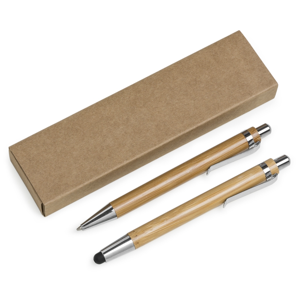Kit Ecologico Caneta e Lapiseira Bambu 6702d1