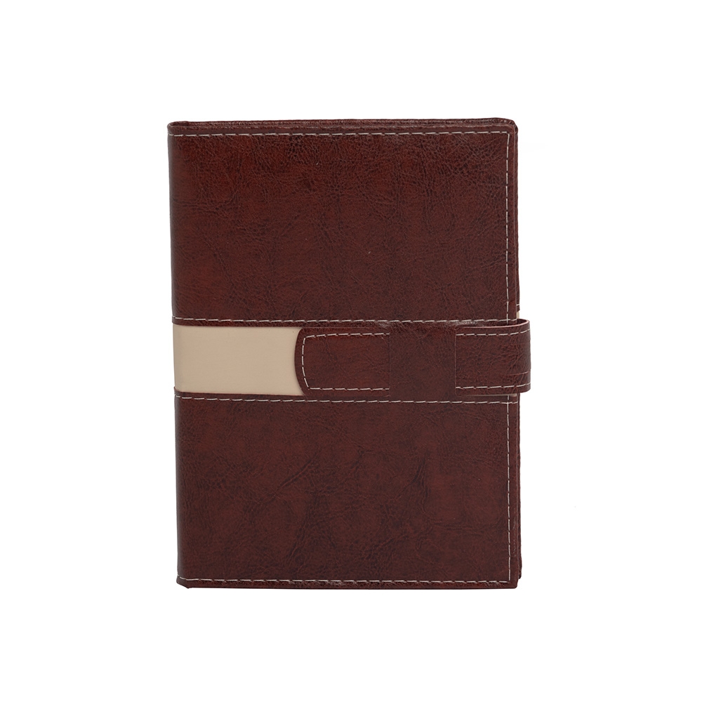 Agenda Diaria com Fecho e Suporte pra Caneta MARROM