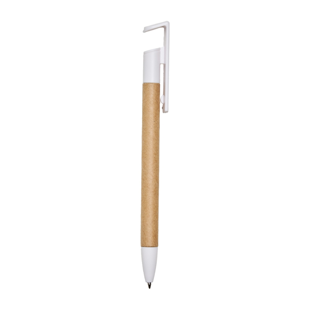 Caneta Ecologica com Suporte para Celular BRANCO