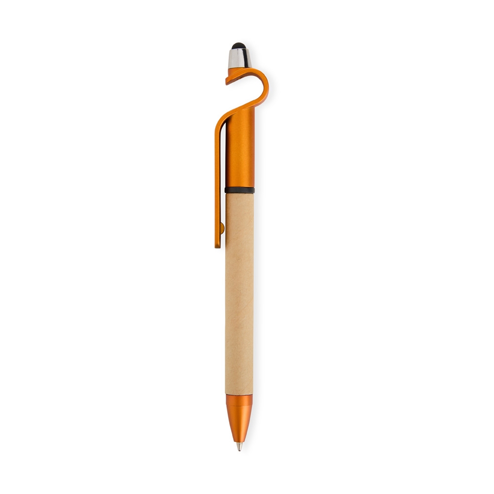 Caneta Ecologica Touch com Suporte LARANJA