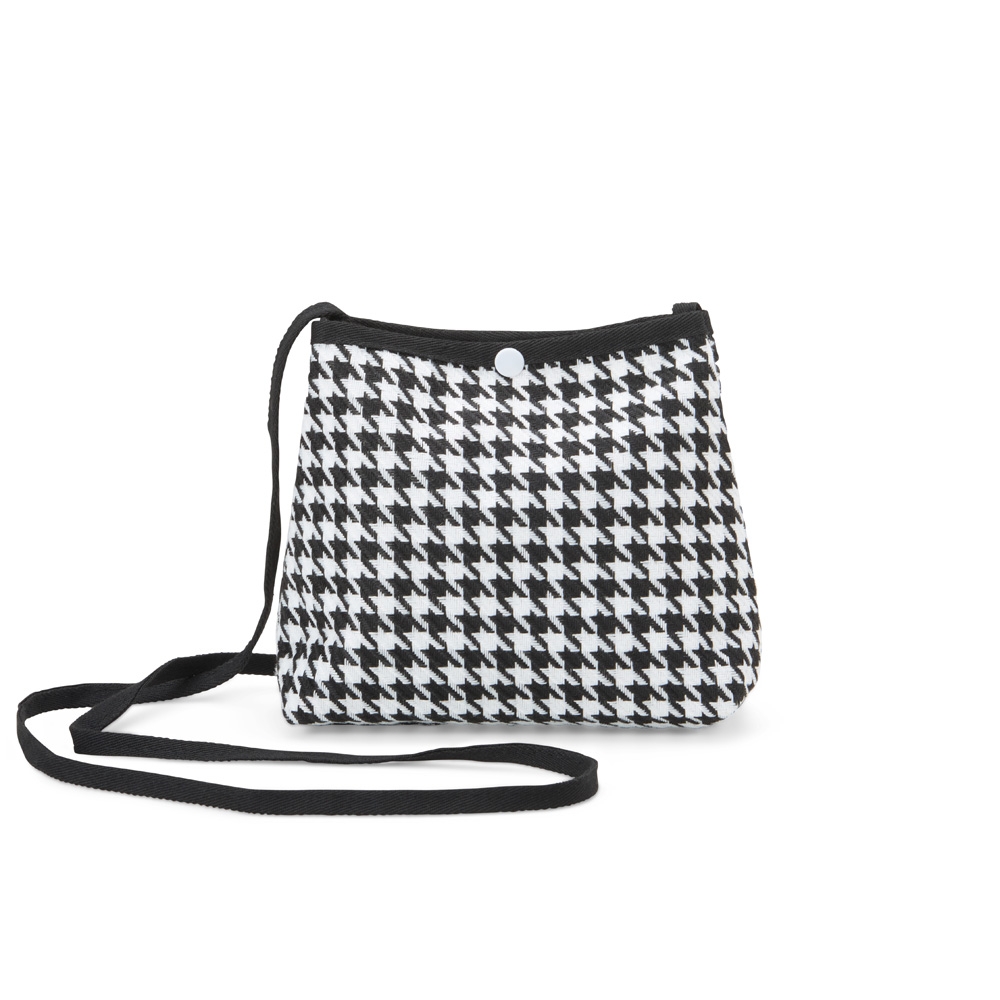 Mini Bolsa Transversal em Algodao PRETO
