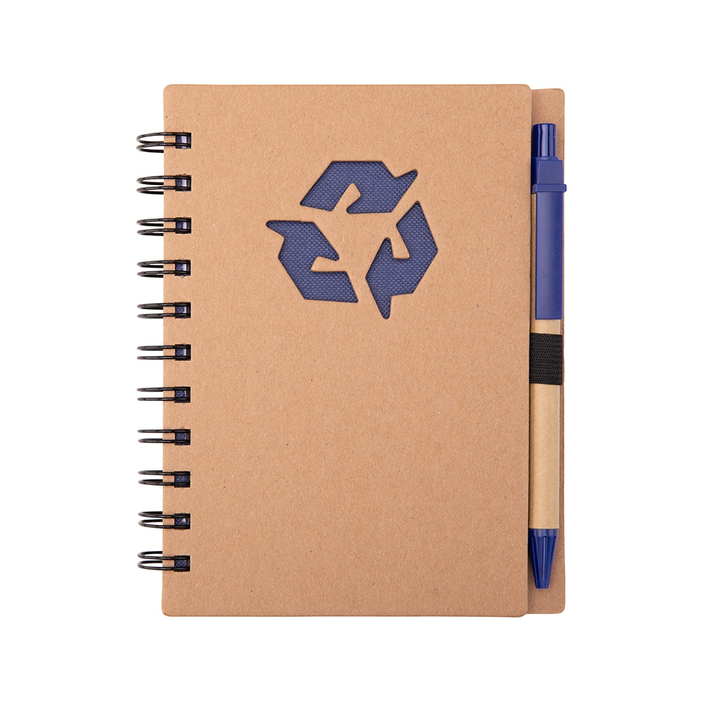 Caderno Ecologico com Caneta AZUL