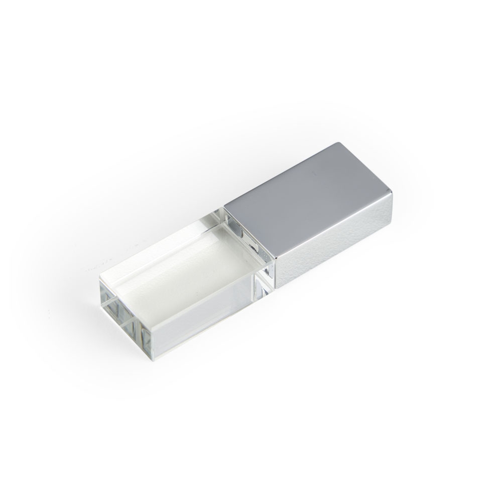Pen Drive Vidro 4GB 8GB 16GB 64GB PRATA