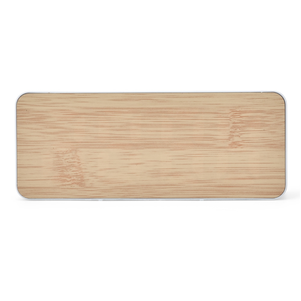 Relogio Despertador Plastico e Bambu Com Painel LED 22927d2