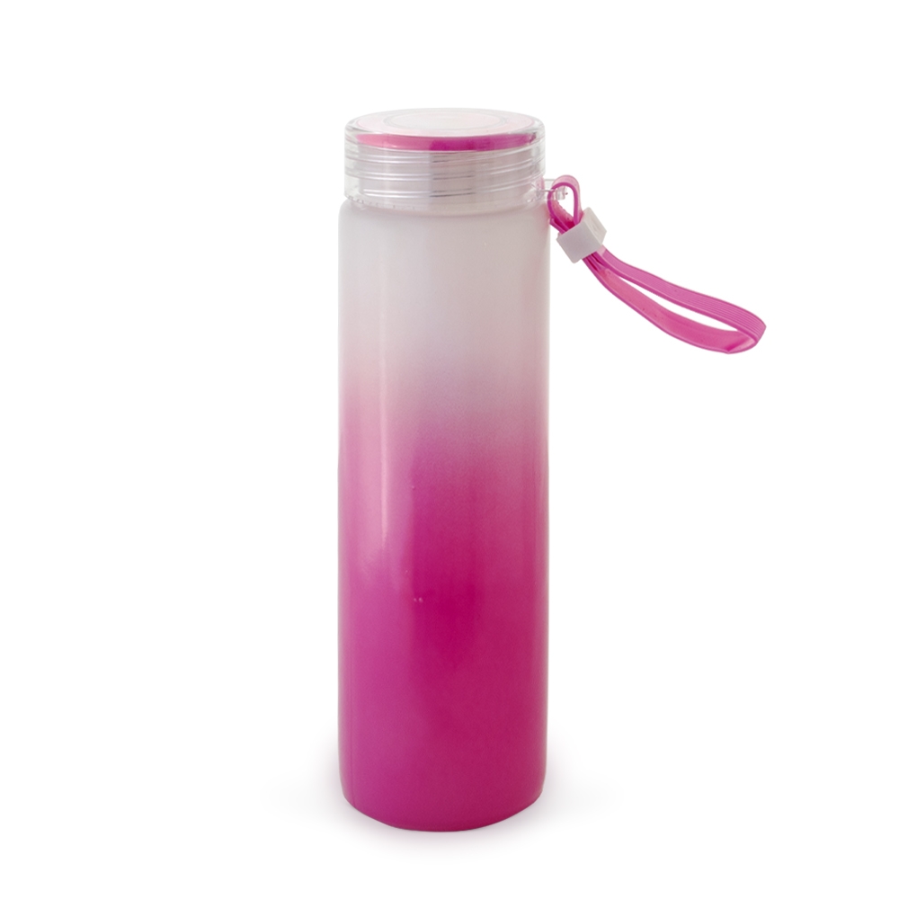 Garrafa de Vidro 400ml ROSA