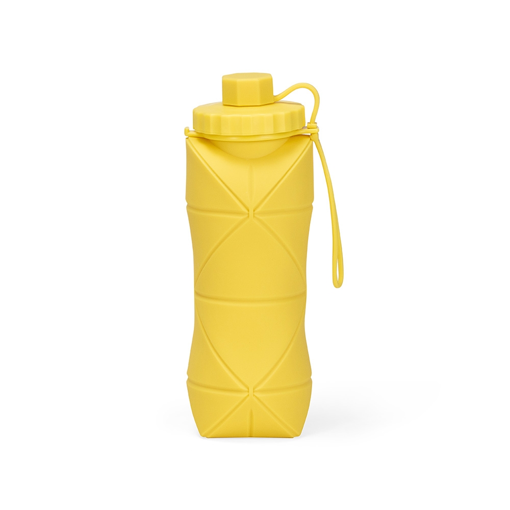 Garrafa Dobravel Silicone 600ml AMARELO